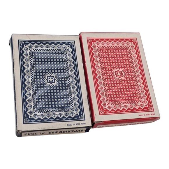 Superior‎ SSS PC3542 Poker Decks Blue & Red Playing Cards New Sealed - Picture 2 of 5